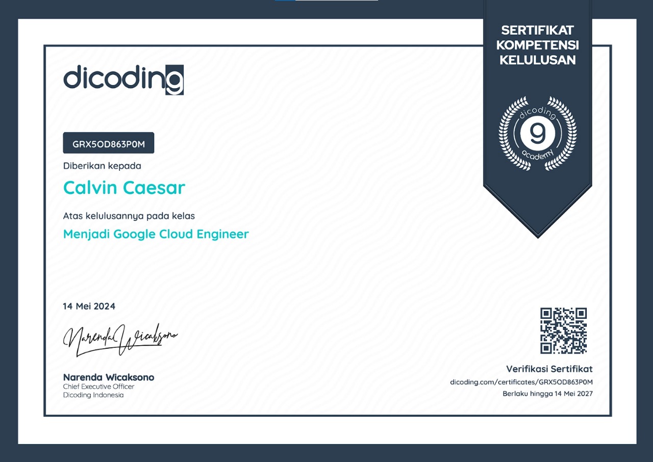 certification for 
                                        Google Cloud Engineer